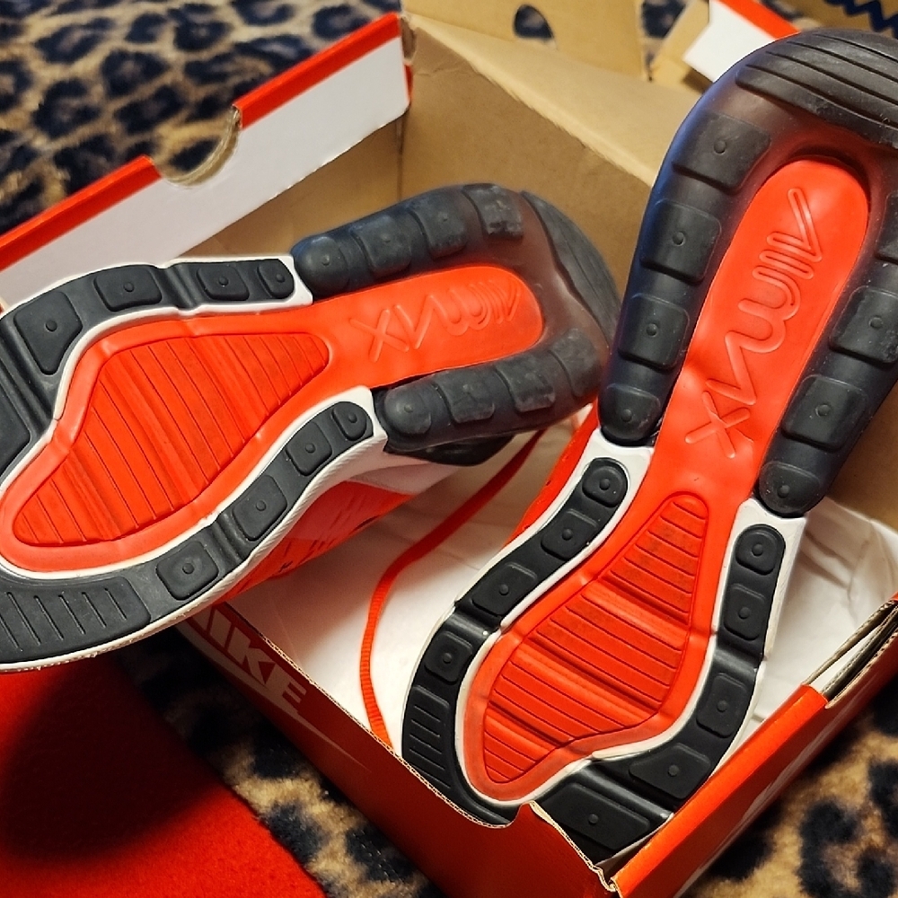 Nike Air Max 270 Bright Red with Black and White Accents - Picture 5 of 8